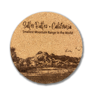 Round Trivet Engraved with Meadow Scene